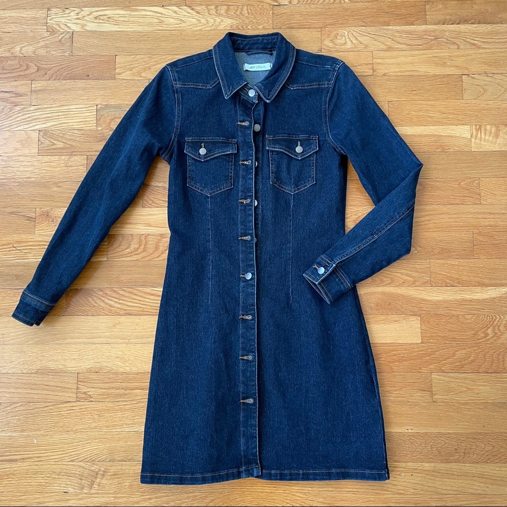 Denim Button-Down Shirt Dress